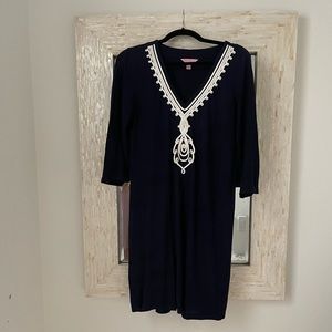 Lilly Pulitzer navy 3/4 sleeve dress
